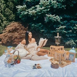 Off the shoulder tulle dress